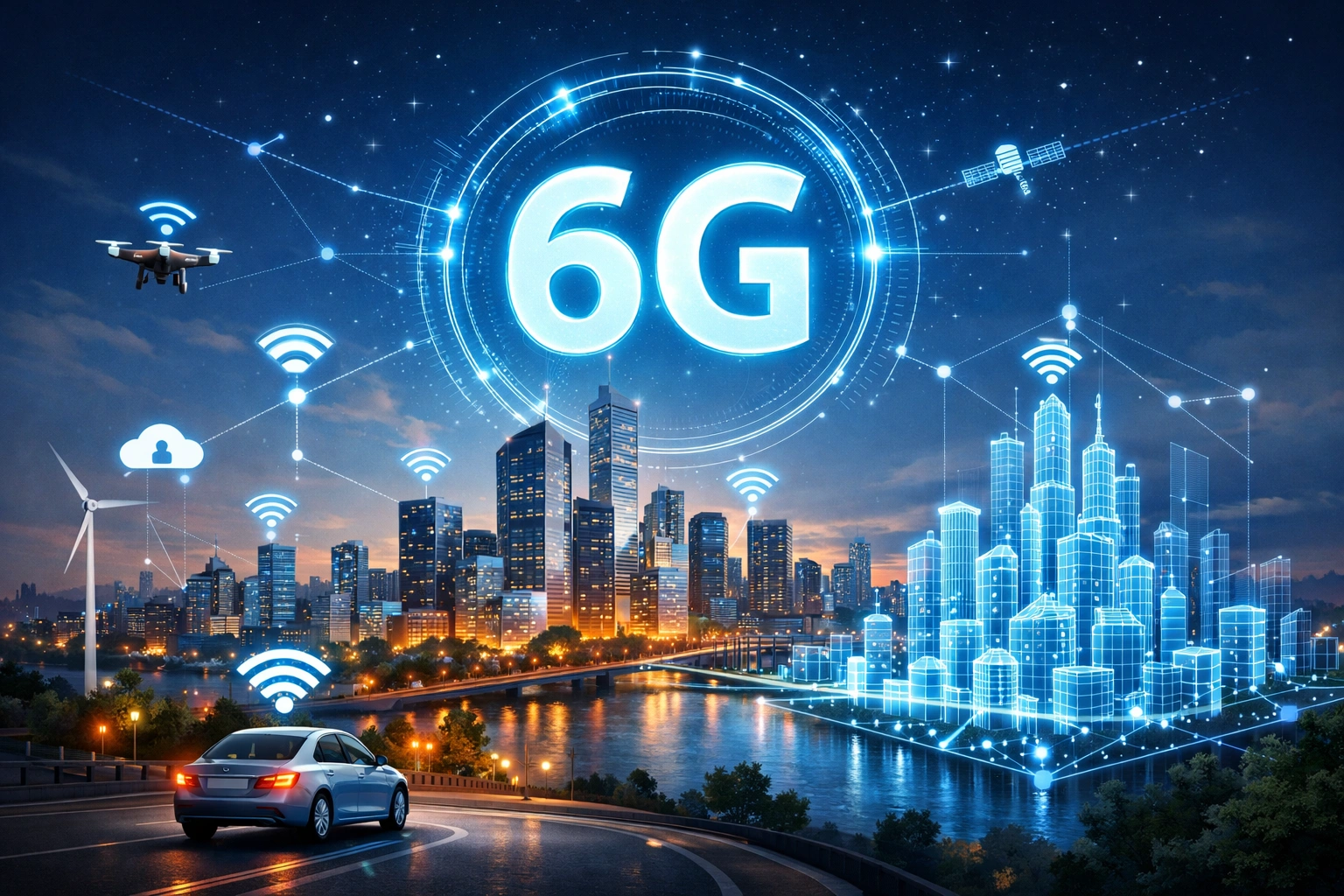 Concept 6G jumeau numerique