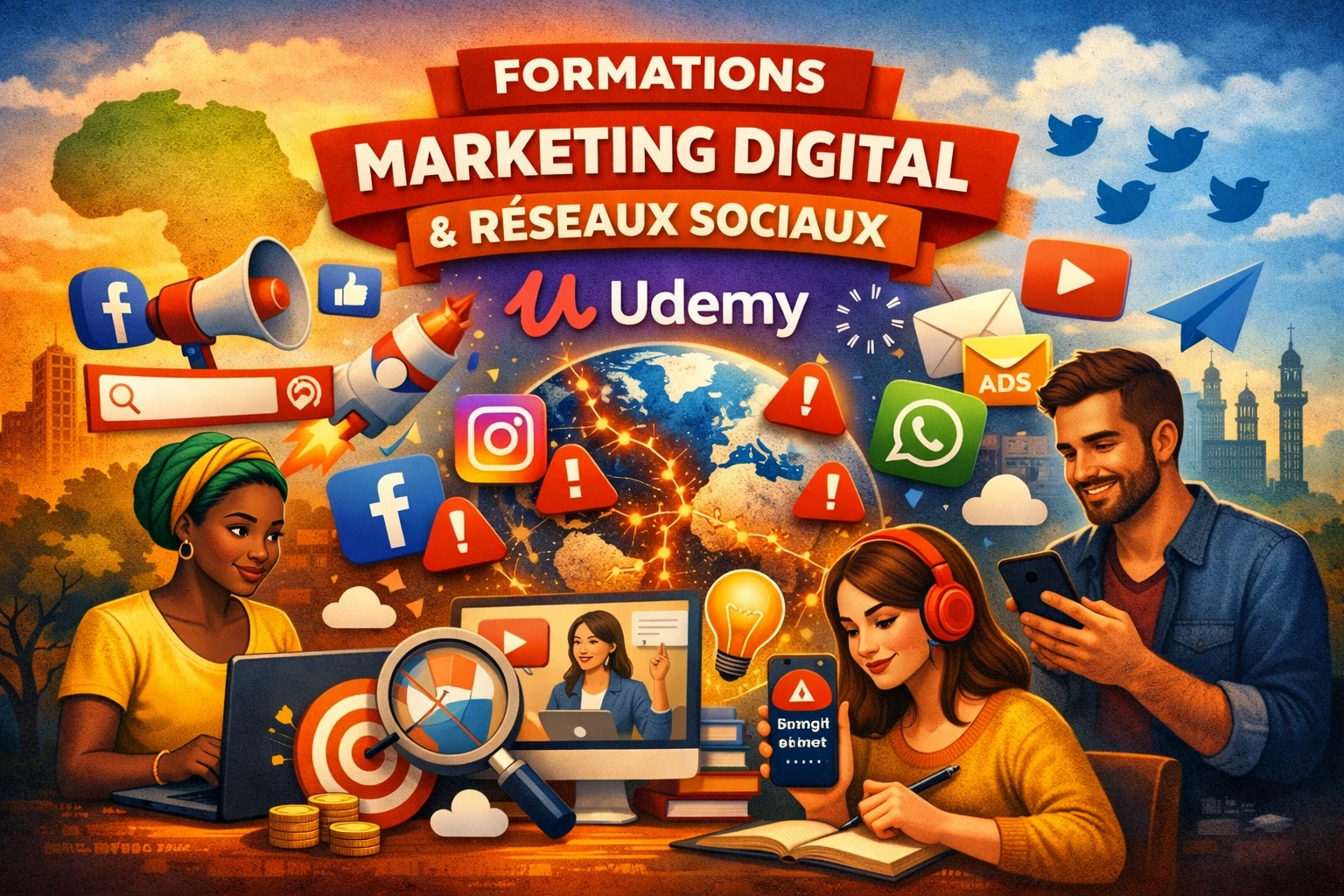 Formations Udemy Marketing digital et réseaux sociaux en français